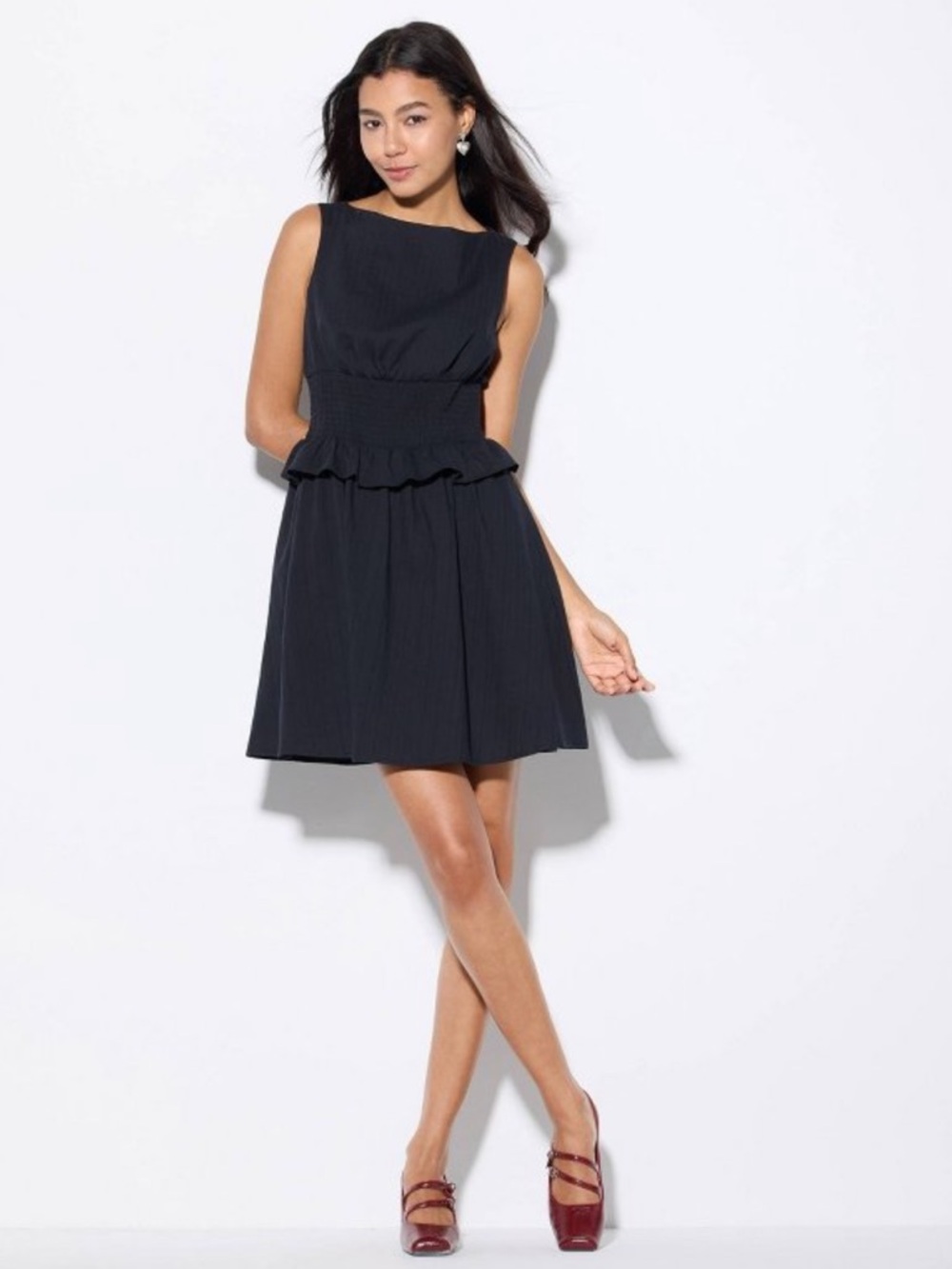 Women's Sleeveless Smocked Waist Mini
Dress - Wild Fable™ Black L
